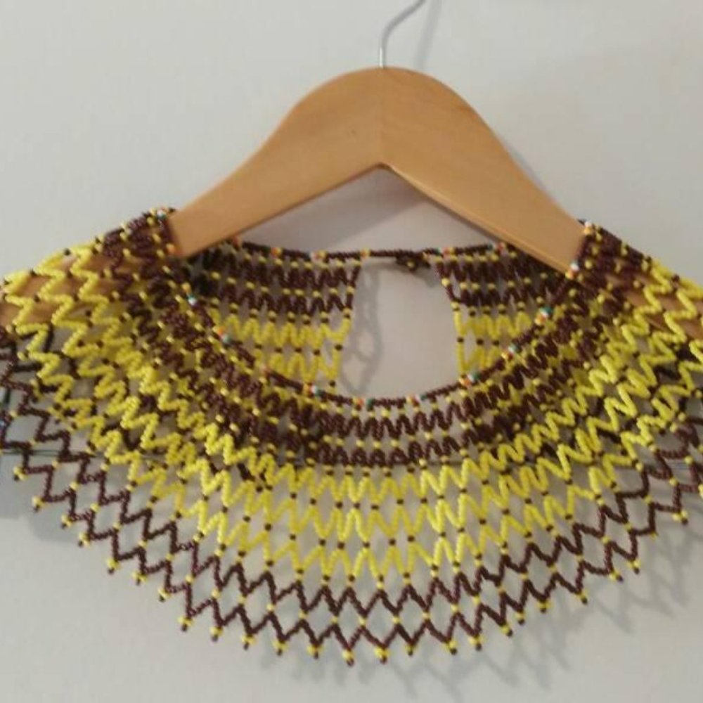Traditional South African hand beaded necklace